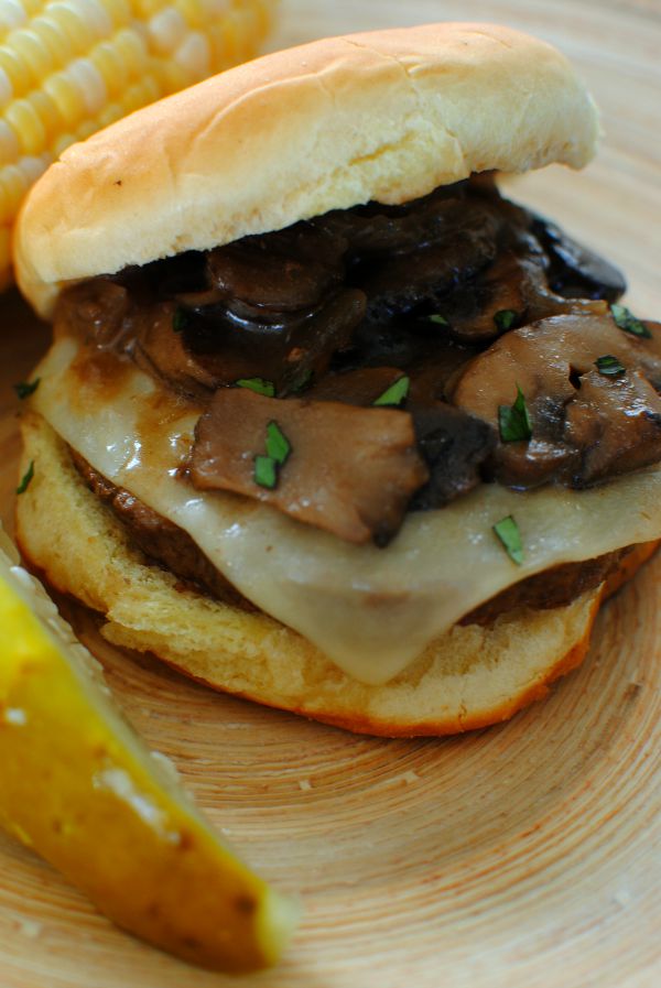 Mushroom & Swiss Crockpot Burgers