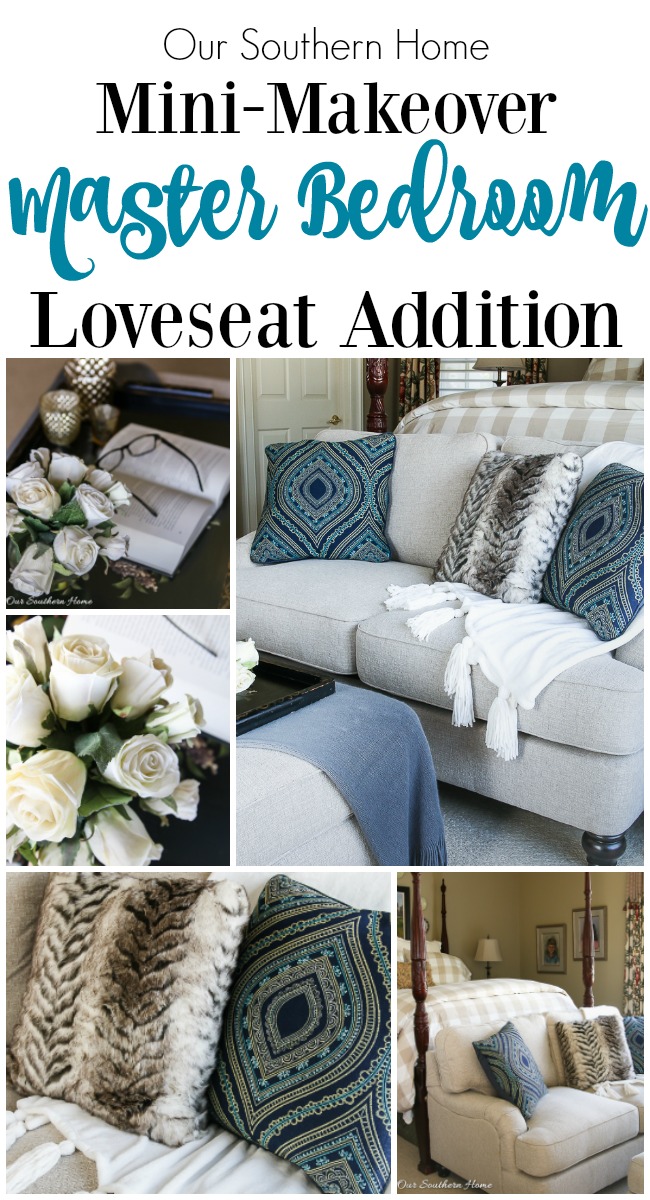 New Loveseat in the master bedroom makes for a lovely makeover!