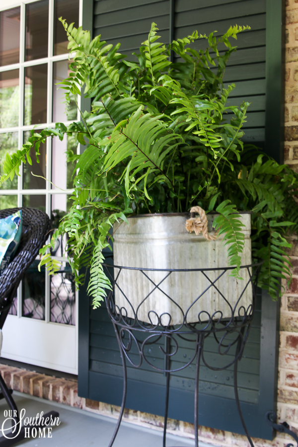 Ideas for southern outdoor living! Welcome to this large front porch and backyard terrace area.