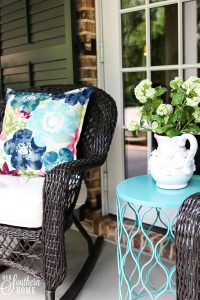 Ideas for southern outdoor living! Welcome to this large front porch and backyard terrace area.