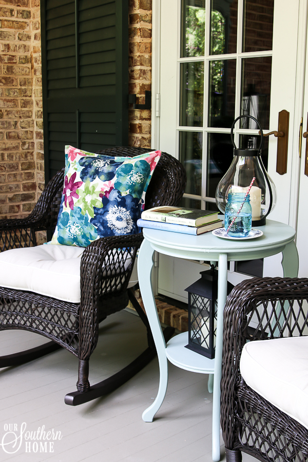 Ideas for southern outdoor living! Welcome to this large front porch and backyard terrace area.