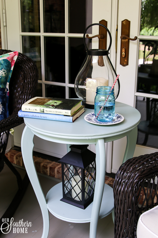 Ideas for southern outdoor living! Welcome to this large front porch and backyard terrace area.