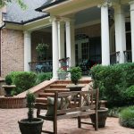 Ideas for southern outdoor living! Welcome to this large front porch and backyard terrace area.