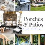 Beautiful patios and porches are the features for Inspiration Monday link party! #outdoorliving #patio #porches