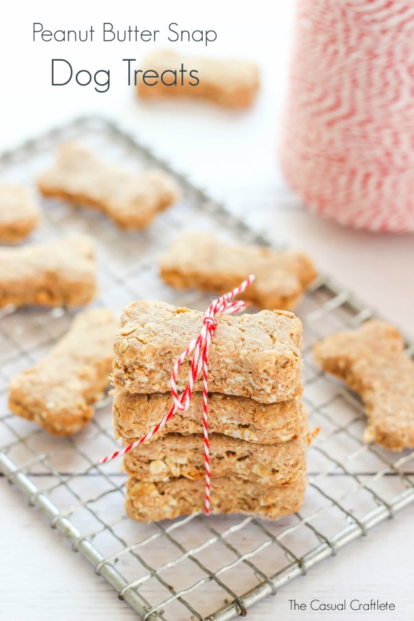 Peanut Butter Snap Dog Treats - homemade dog treats made with simple all natural ingredients that your furry friend will be sure to love!