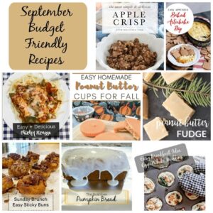 collage of recipes with text overlay for the month