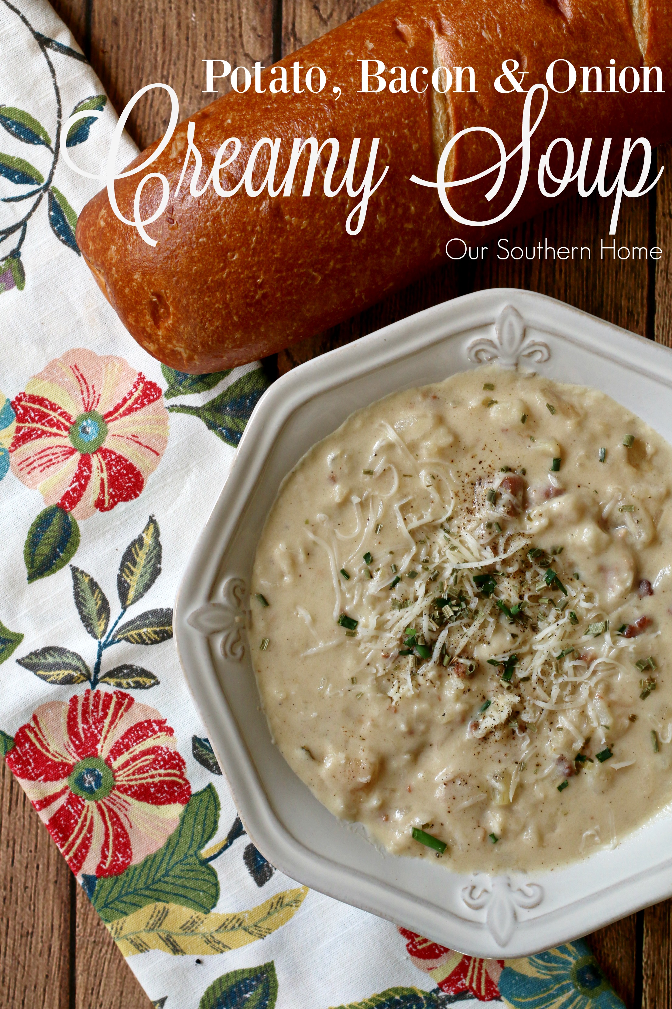 Potato, Bacon and Onion Creamy Soup