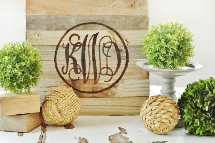 DIY Reclaimed Wood Monogram