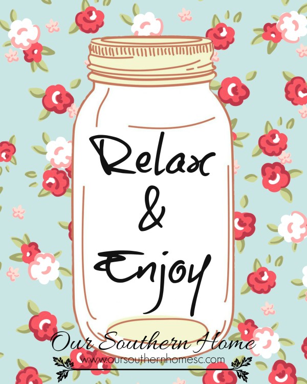 FREE Relax and Enjoy printable by Our Southern Home with images from Graphic Stock . Perfect for summer!