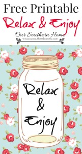 FREE Relax and Enjoy printable by Our Southern Home with images from Graphic Stock . Perfect for summer!