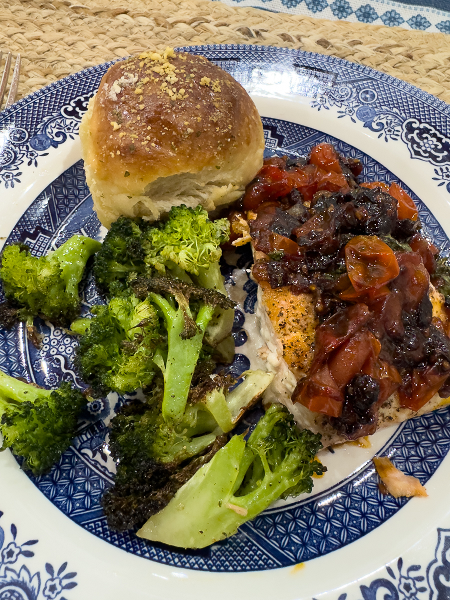 Salmon and Melting Tomatoes