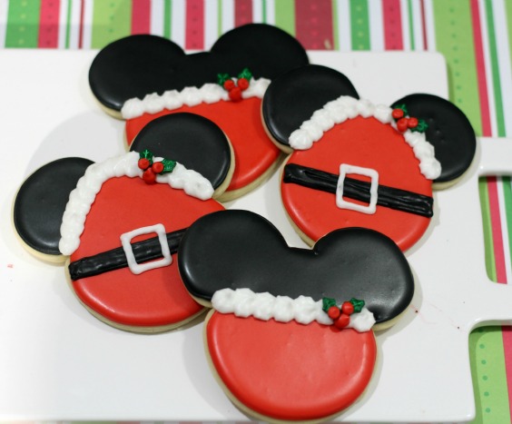 Santa & Mrs. Claus - Mickey Mouse & Minnie Mouse Cookie