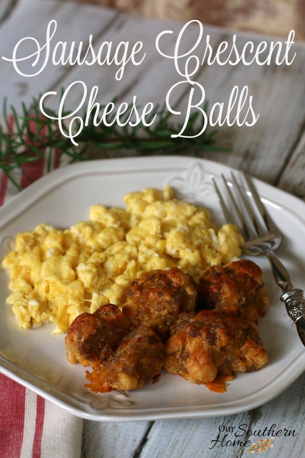Sausage Crescent Cheese Balls by Our Southern Home for Pillsbury #fallfamilymeals #ad