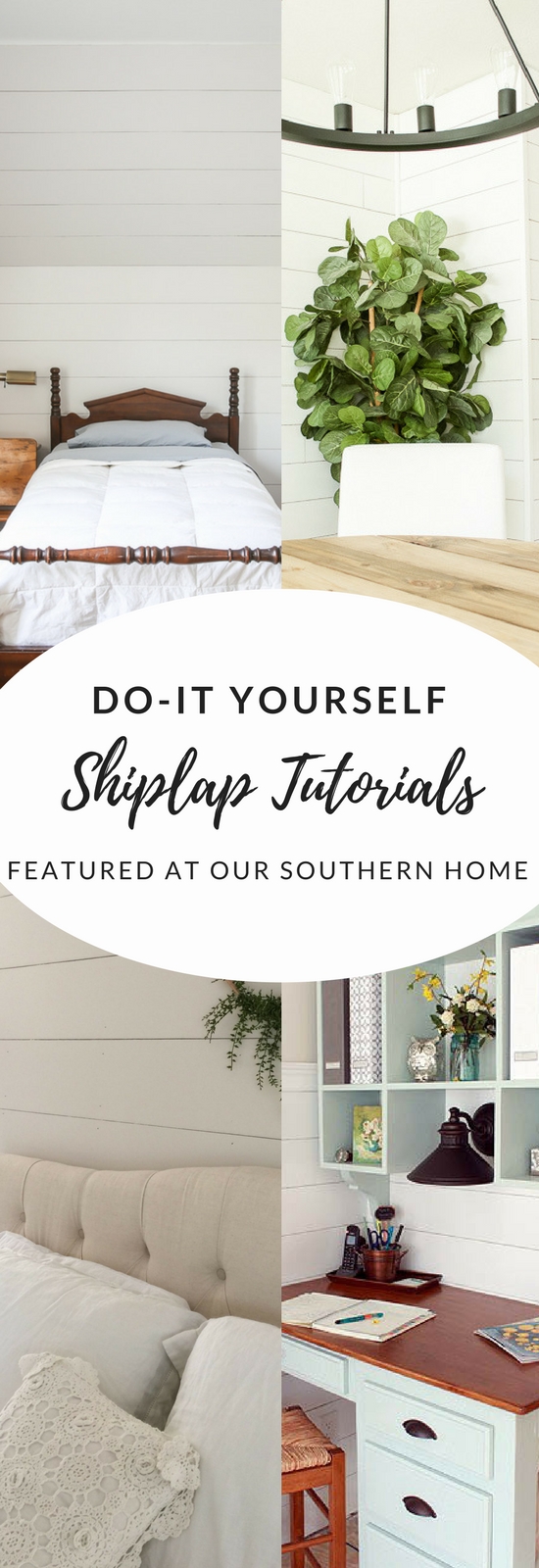 Yes, you can shiplap walls yourself! Here is a collection of simple DIY Shiplap Tutorials to get you started! #diy #shiplap #shiplaptutorials