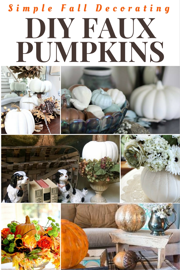 SImple DIY ideas with faux pumpkins