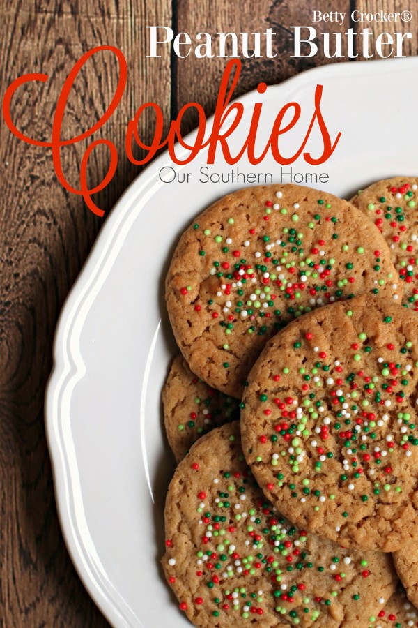 Peanut Butter Cookies / Christmas baking just got easier with Betty Crocker Cookie mixes via www.oursouthernhomesc.com / #bakingwithbetty #ad