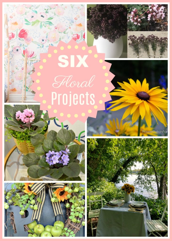 DIY Floral Project Ideas for the home and garden are the features from Inspiration Monday weekly link party!