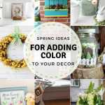 Ideas for adding spring color into your home decor! Features from Inspiration Monday link party #spring #springdecor