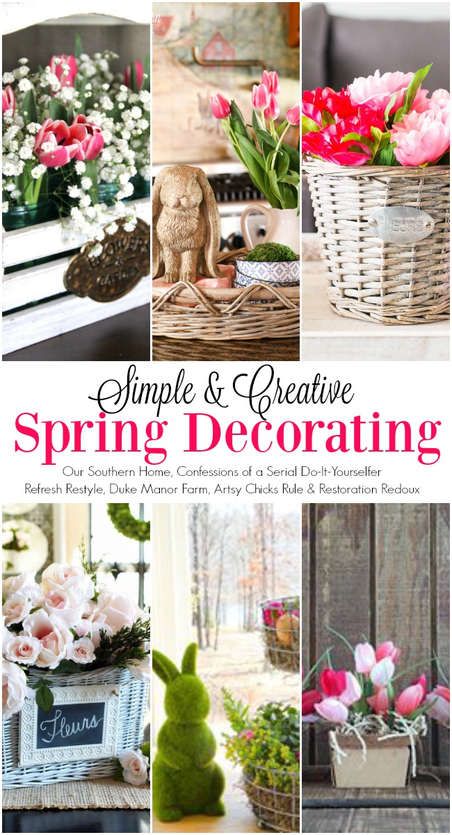 Spring decorating ideas with baskets and more from the Decorating Enthusiast Team!