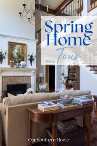 family room with text overlay