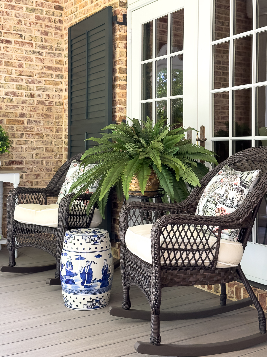 chinoiserie garden stool