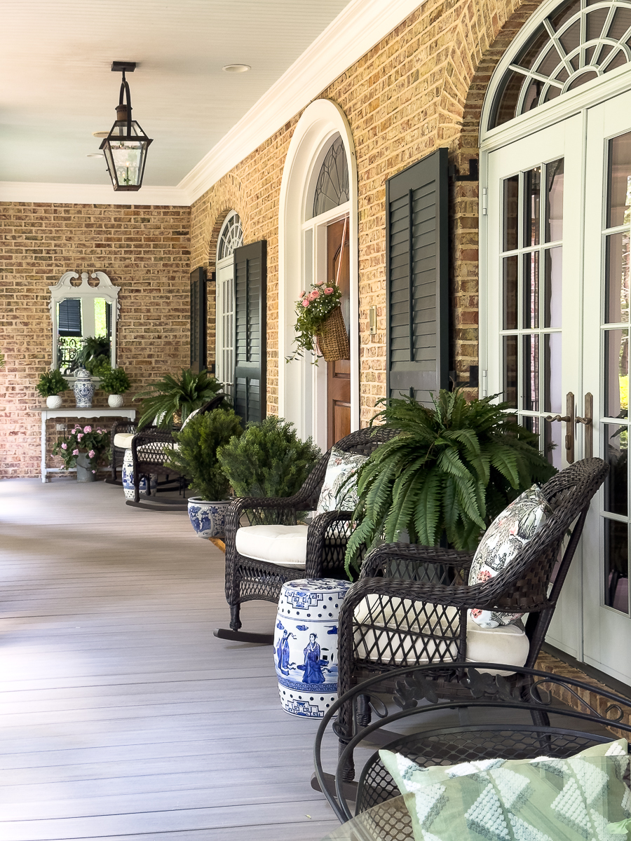 left side of front porch