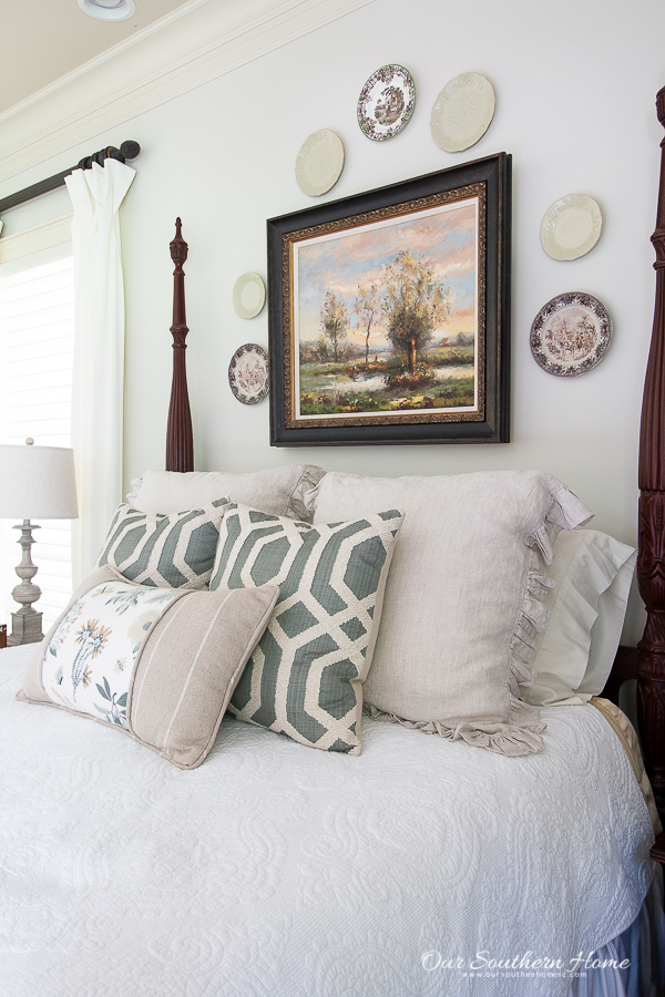 rice bed with pillows and look for summer