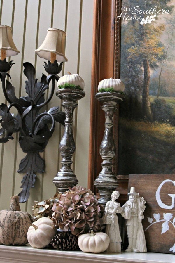 Thanksgiving mantel for one space, three ways by Our Southern Home