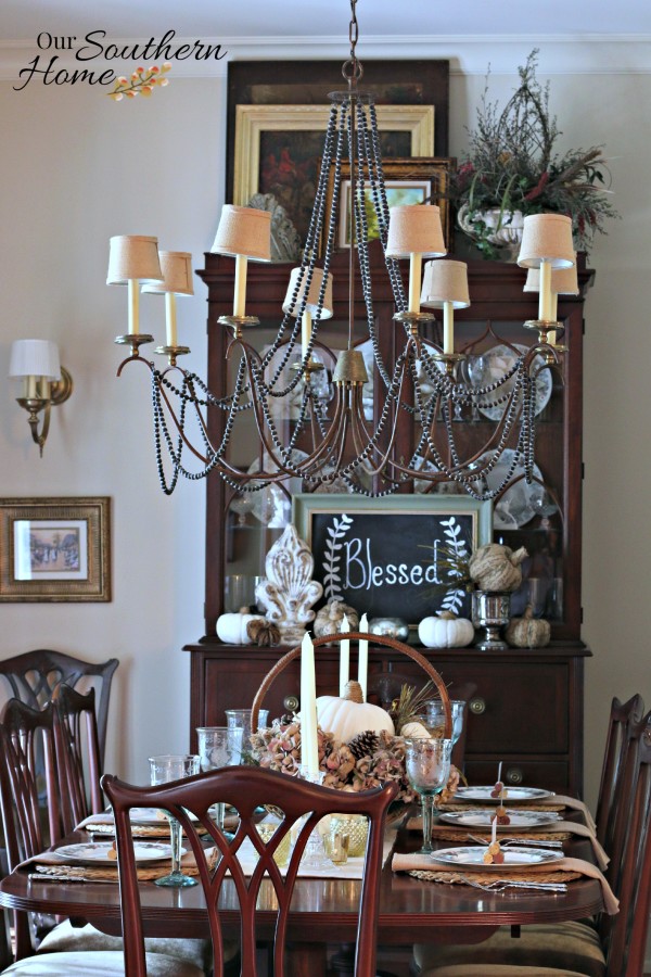 Thanksgiving tablescape for 2015 by our southern home 10