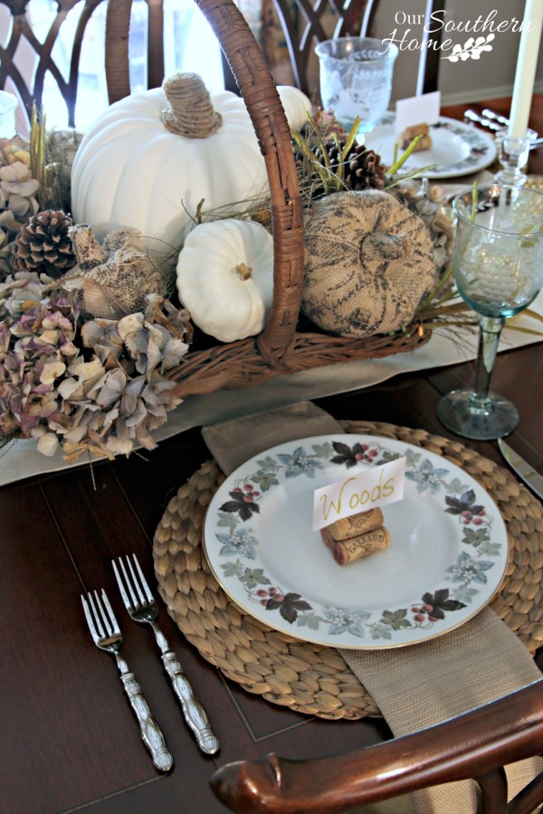 Thanksgiving tablescape for 2015 by our southern home20
