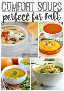 Comfort Soups perfect for fall and warming your soul! Features from the weekly Inspiration Monday link party via Our Southern Home