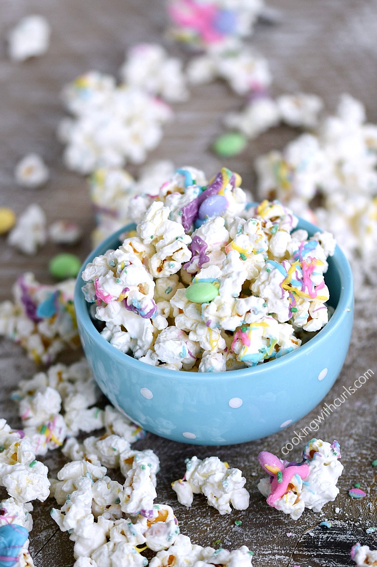 Springtime Chocolate Covered Popcorn