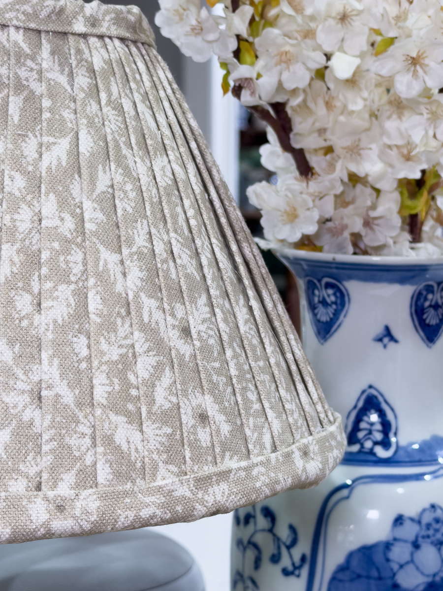 up close of pleated shade