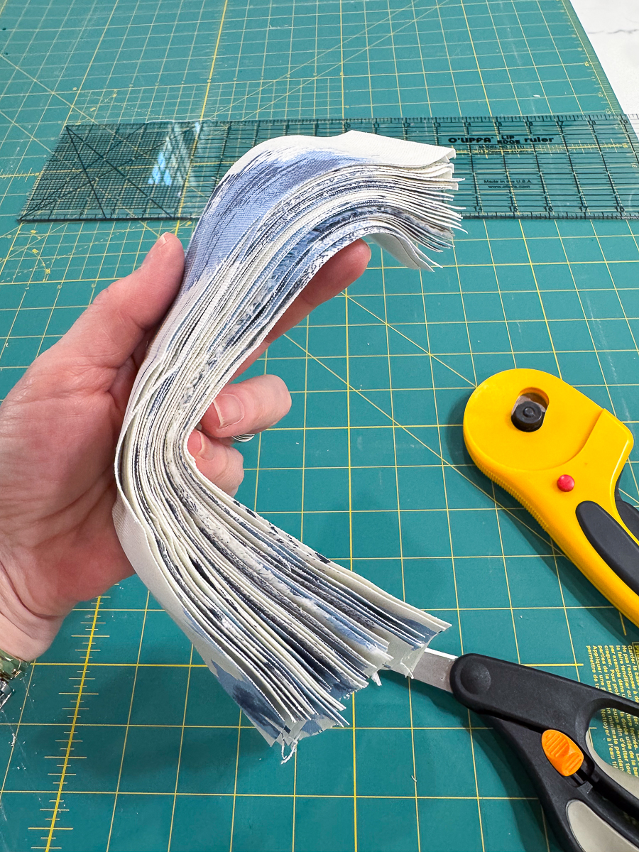 stack of fabric strips