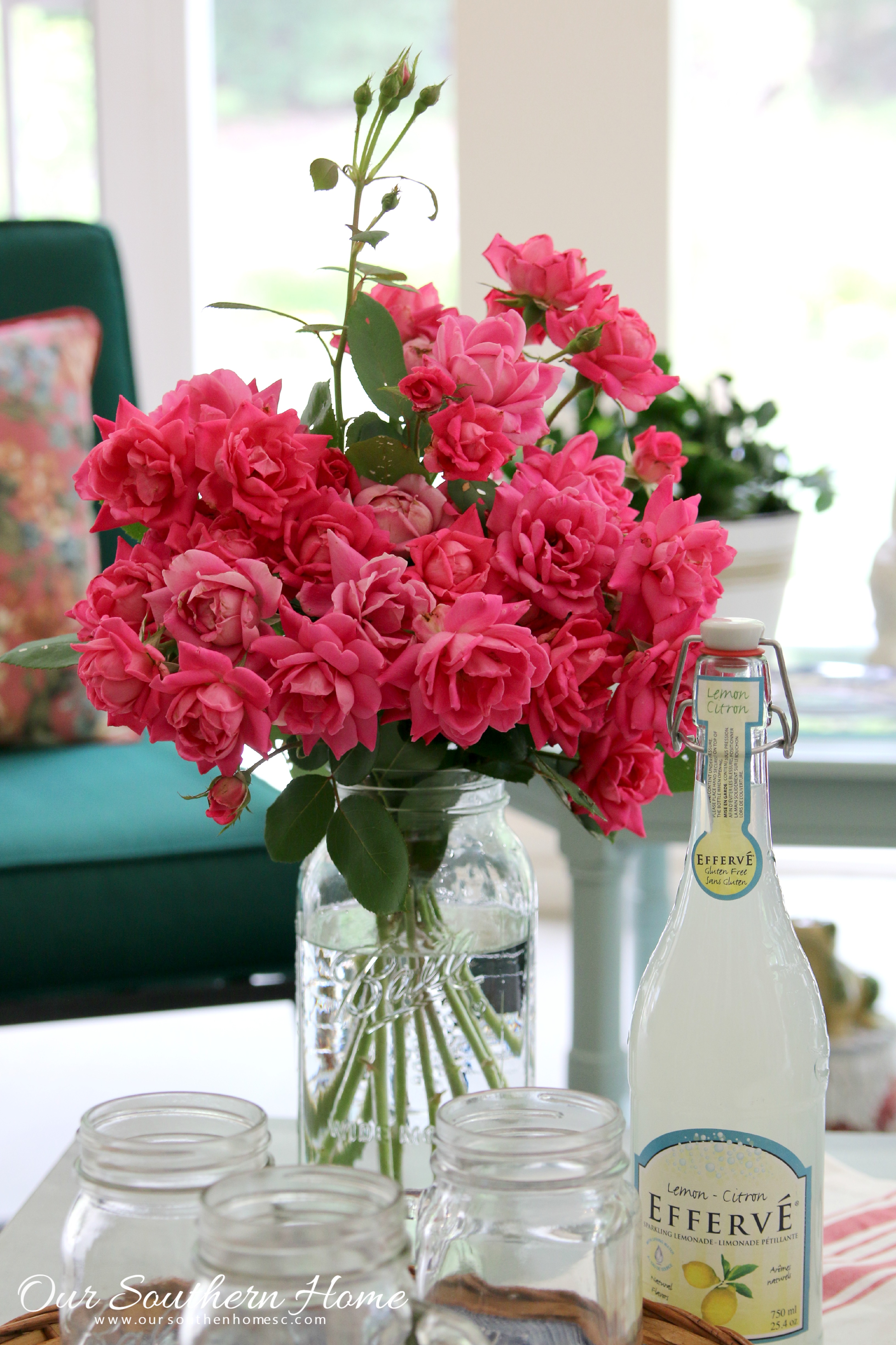 Thrift store plate stand makeover from Our Southern Home is wonderful for entertaining on the porch!