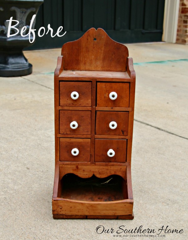 Wow! This thrift store piece was turned into a stylish desktop organizer with a can of spray paint!