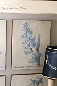 Thrift store artwork becomes a vintage hit in my French Farmhouse styled home office by Our Southern Home #thriftstoredecor