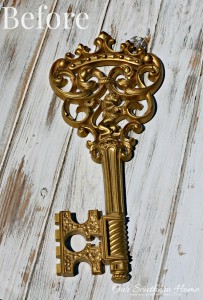 Thrift store decorative key given a new look by Our Southern Home