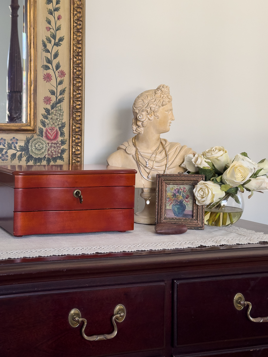 jewelry box on dresser