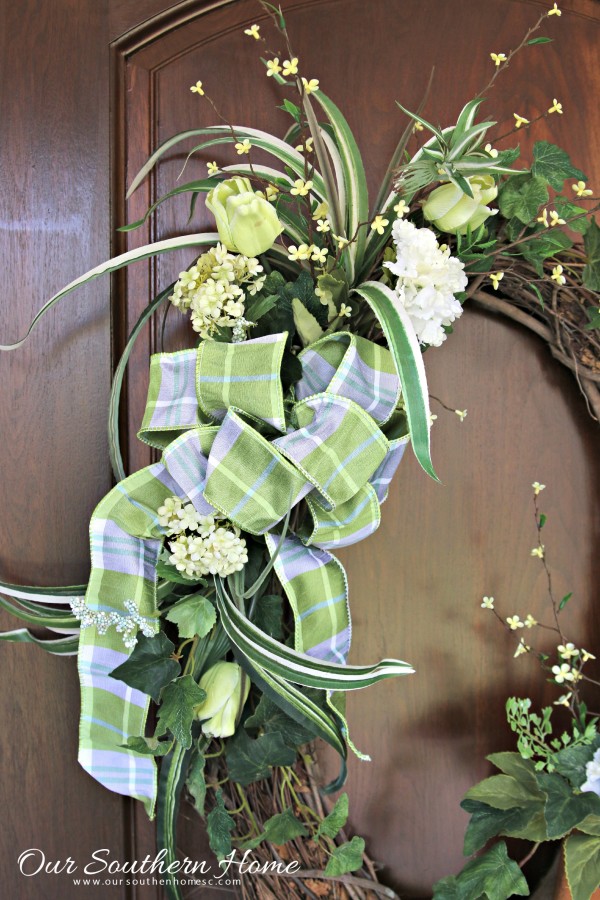 Upcycled Spring Wreath - Our Southern Home