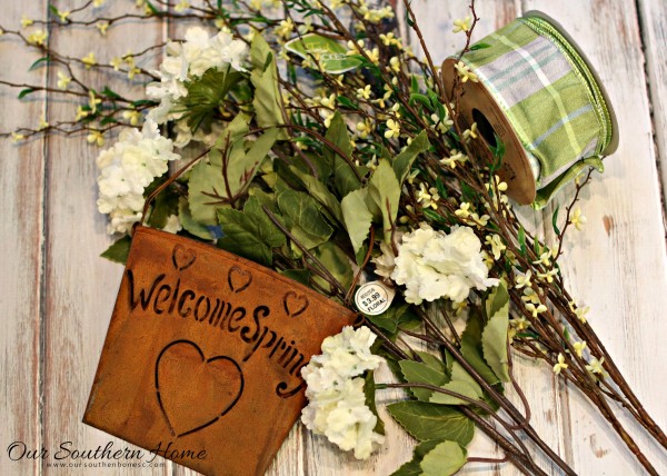 Upcycled Spring Wreath - Our Southern Home