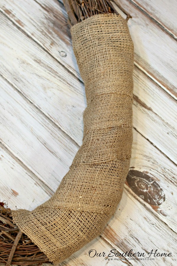 Beautiful upcycled spring wreath with a little bit of new and a lot of old by Our Southern home