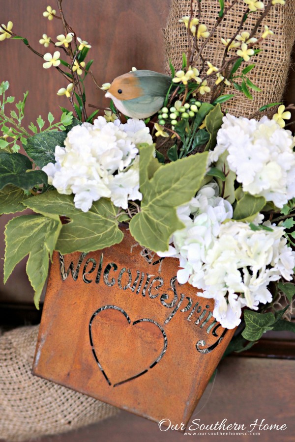 Upcycled Spring Wreath - Our Southern Home