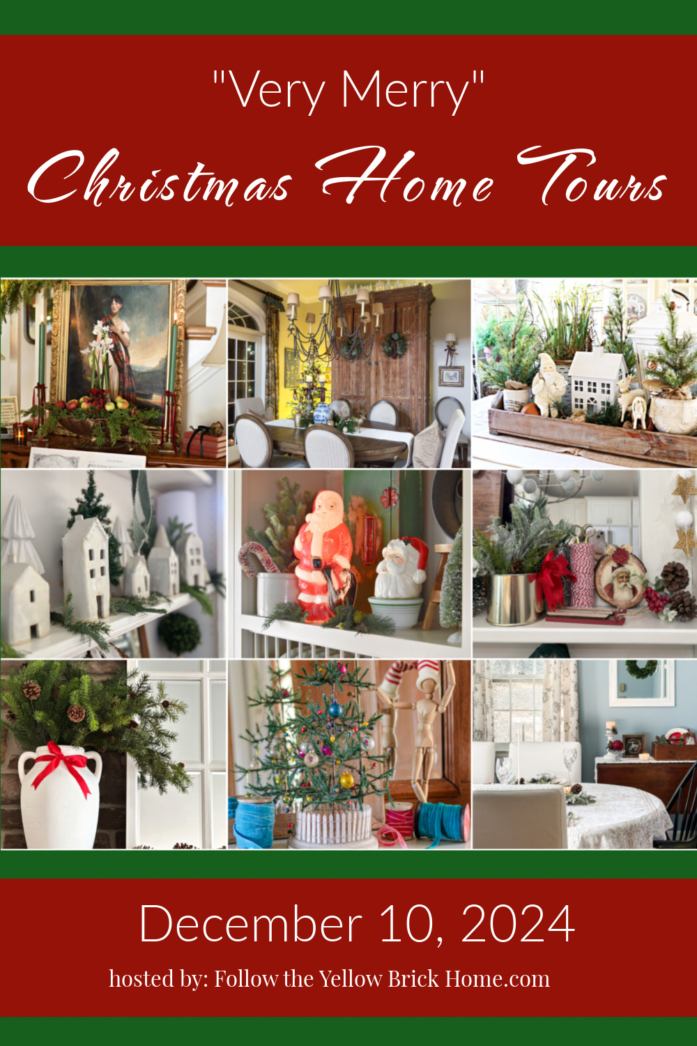 collage of christmas homes