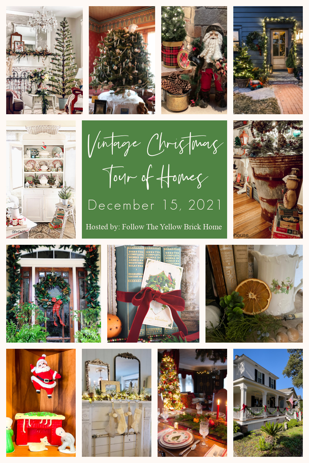 collage of homes for christmas