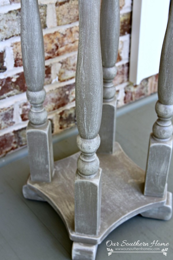 Easy DIY weathered rustic paint finish treatment by Our Southern Home