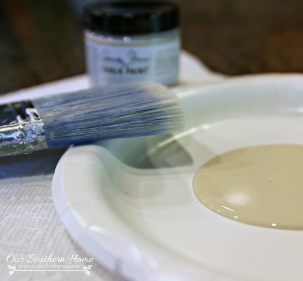 Easy DIY weathered rustic paint finish treatment by Our Southern Home