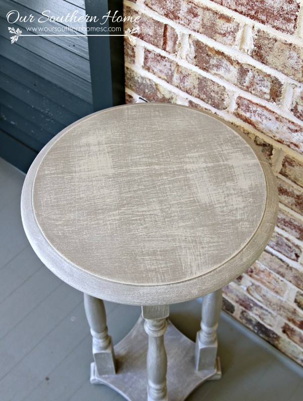 Easy DIY weathered rustic paint finish treatment by Our Southern Home