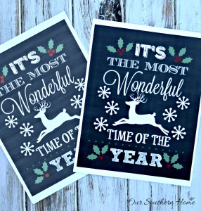 It's the most wonderful time of the year FREE printable perfect for gift giving by Our Southern Home