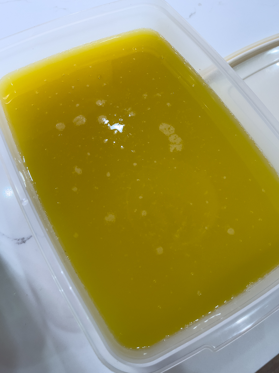 slushie in tub